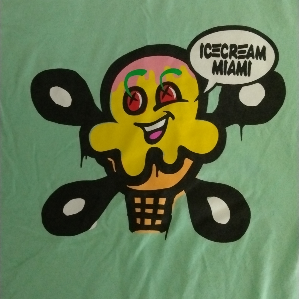 Icecream Miami Tee in Cyan